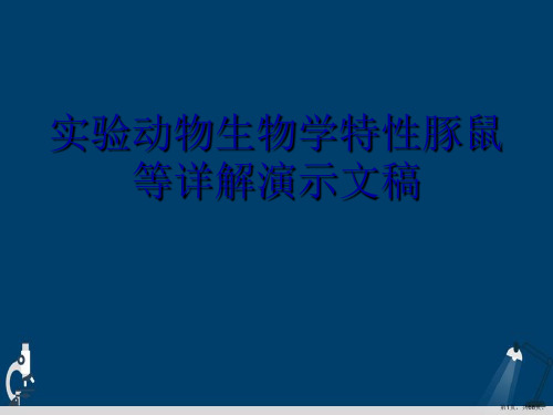 实验动物生物学特性豚鼠等详解演示文稿