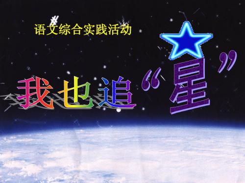 综合性学习：我也追星