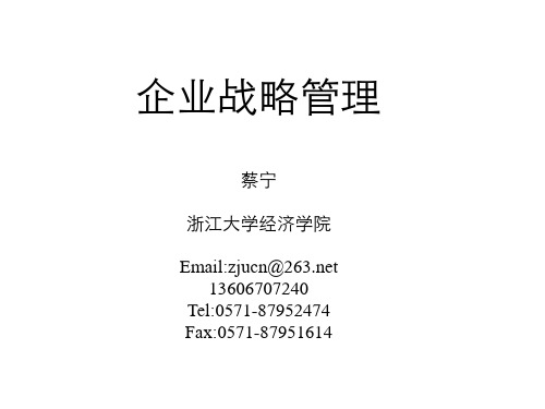 【精品】企业战略管理ppt