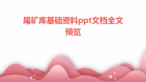 尾矿库基础资料ppt文档全文预览