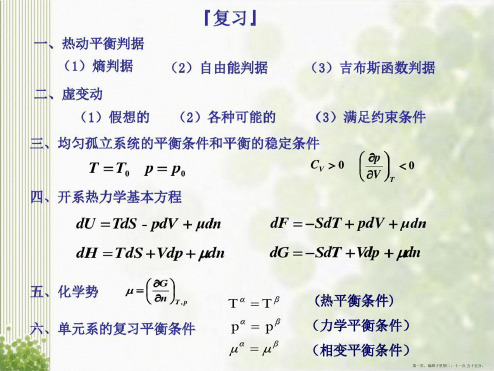 热力学统计物理第三章