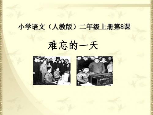 二年级上册8.难忘的一天ppt