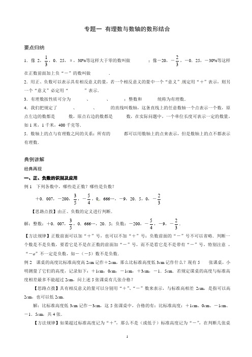 2020年中考数学复习讲义：专题(一)有理数与数轴的数形结合-精编.doc