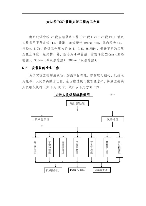 大口径pccp管道安装工程施工方案