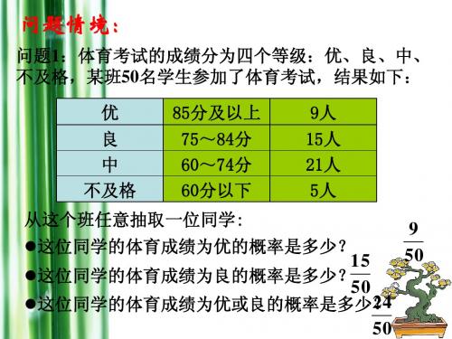 数学：3.4-1《互斥事件的概率》