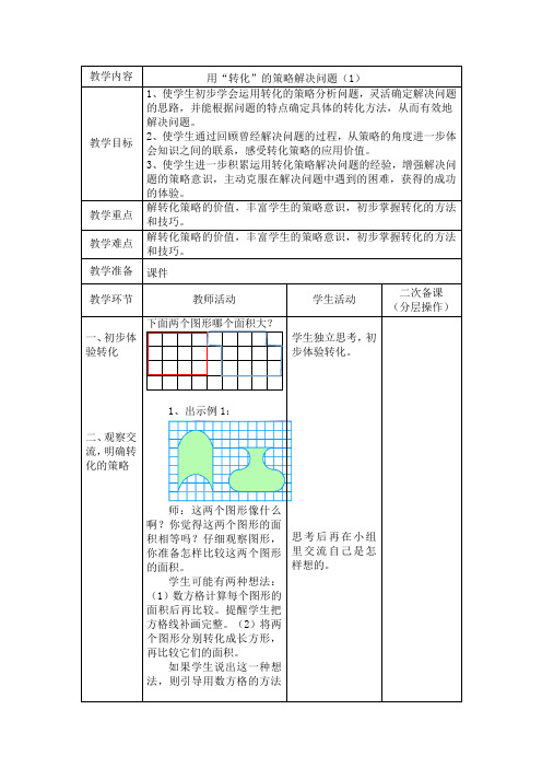 解决问题的策略——转化