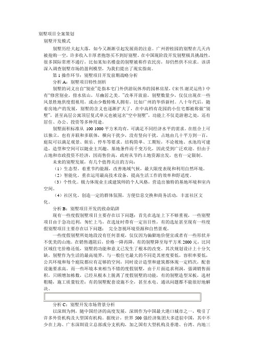 别墅项目全案策划