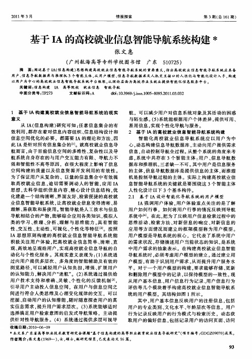 基于IA的高校就业信息智能导航系统构建