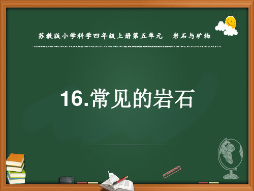 苏教版小学科学新版四年级上册科学16.常见的岩石