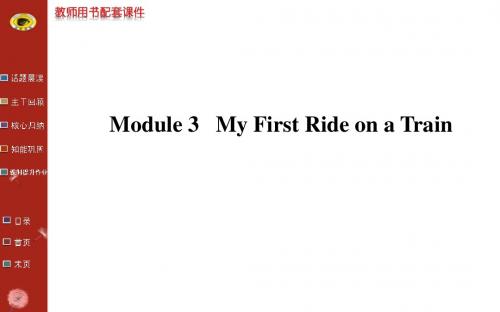 2014版英语复习方略课件(外研版通用)：必修1 Module 3 My First Ride on a Train