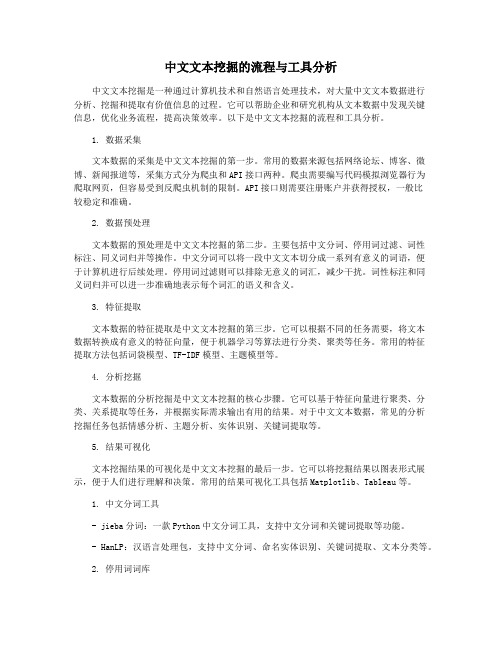 中文文本挖掘的流程与工具分析