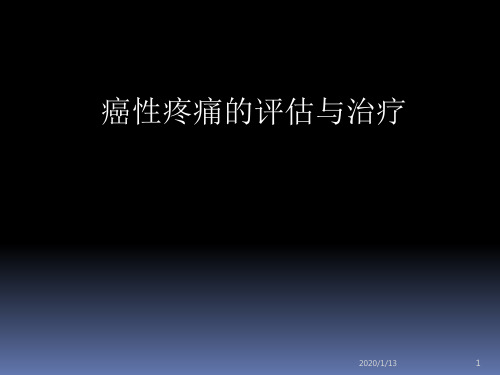 癌性疼痛的评估与治疗PPT参考课件