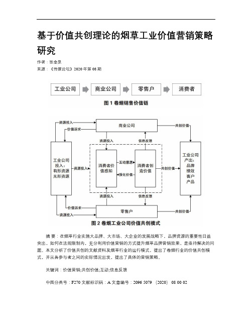 基于价值共创理论的烟草工业价值营销策略研究