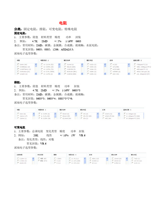 电子元器件规范