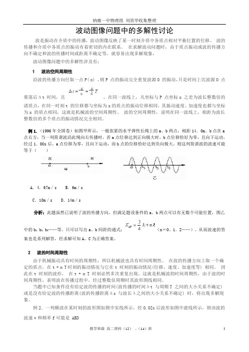 波动图像问题中的多解性讨论