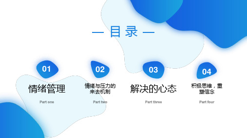 企业培训员工情绪压力管理PPT模板