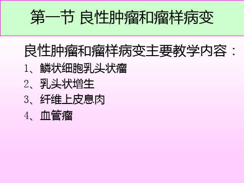 口腔颌面部其他组织来源的肿瘤ppt课件