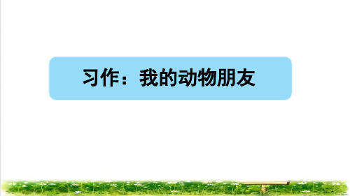 部编版四年级语文下册第四单元《习作：我的动物朋友》(课件)