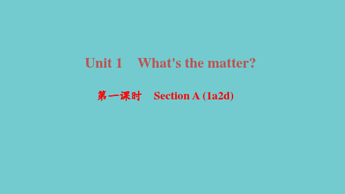 人教版英语八年级下册(浙江)习题课件:Unit 1 第一课时 Section A (1a2d)