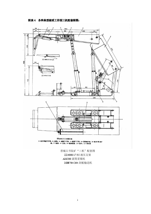 液压支架附录4综采工作面三机配套附图