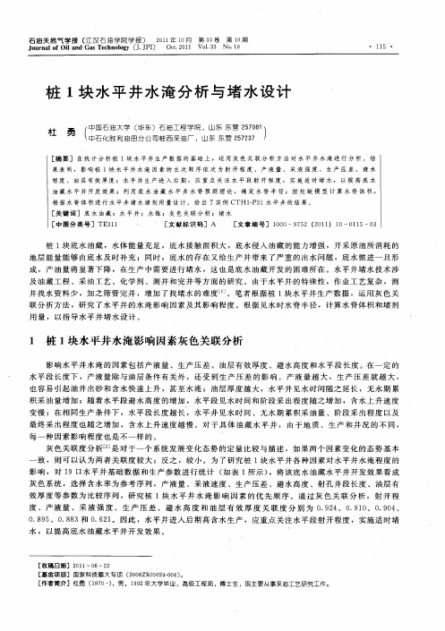 桩1块水平井水淹分析与堵水设计