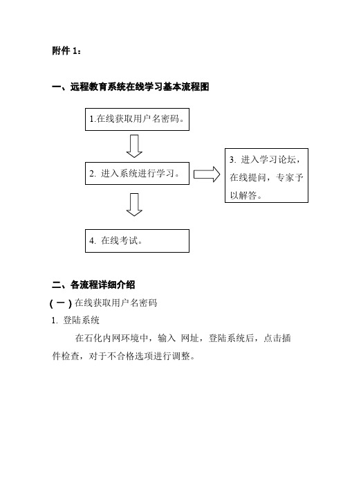 中石油远程教育系统在线学习流程