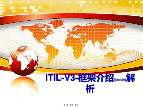 最新ITIL-V3-框架介绍解析(共22张PPT)精品课件