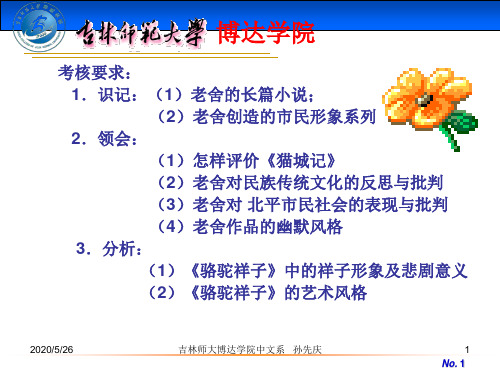 现代文学(11章)老舍