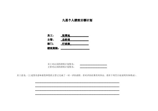 个人绩效表--行政总监.doc