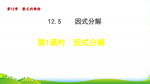 2022秋八年级数学上册 第12章 整式的乘除12.5 因式分解 1因式分解授课课件华东师大版