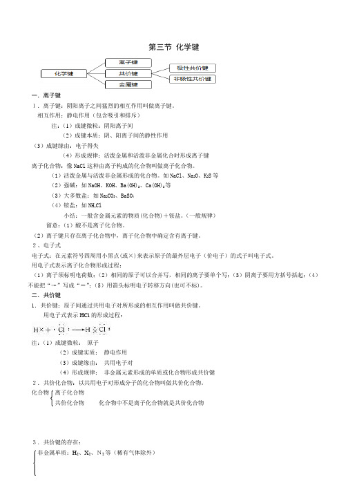 高中化学必修二第二章——化学键