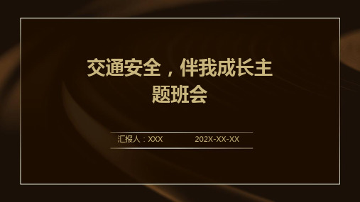 交通安全,伴我成长主题班会