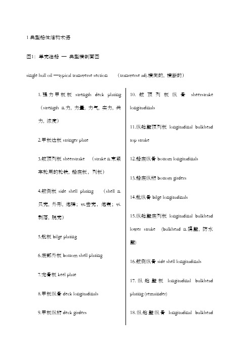 典型船体结构术语