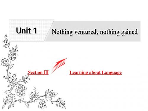 高中英语人教版选修10课件：Unit 1 Section Ⅲ Learning about Language