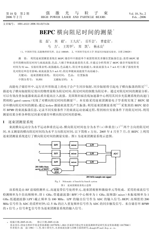 BEPC横向阻尼时间的测量