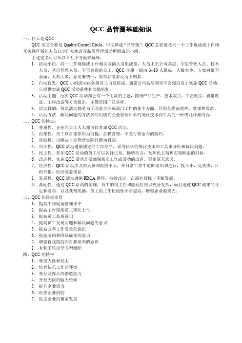 QCC品管圈整套运行方案带表单流程