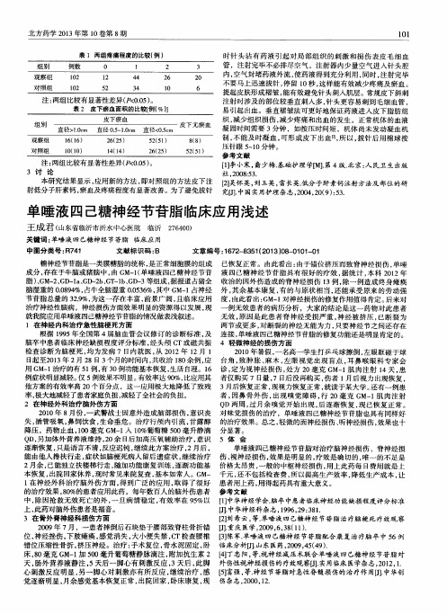 单唾液四己糖神经节苷脂临床应用浅述