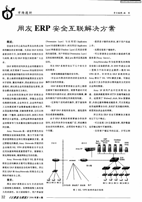 用友ERP安全互联解决方案