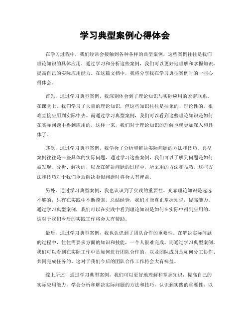 学习典型案例心得体会