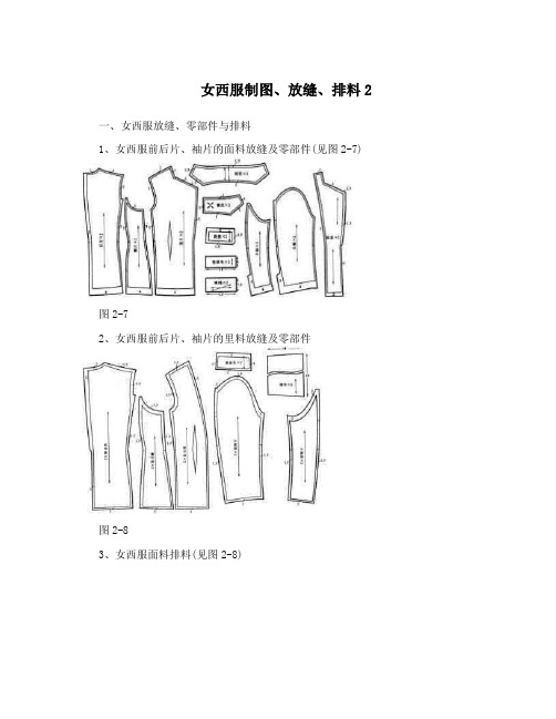 女西服制图、放缝、排料2