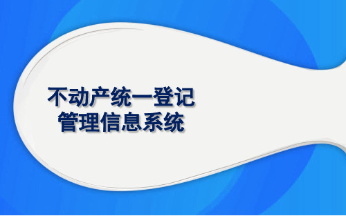 XX不动产统一登记管理信息系统解决方案