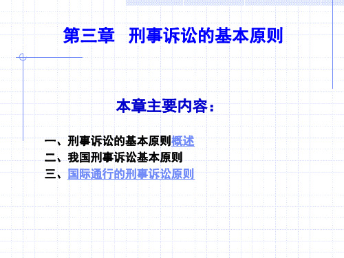 马工程《刑事诉讼法》03章刑事诉讼的基本原则