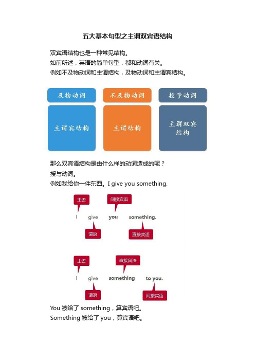 五大基本句型之主谓双宾语结构