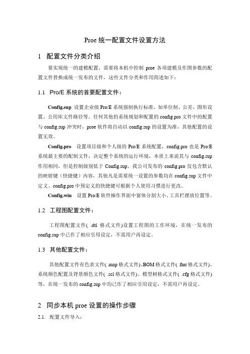 proe统一配置文件设置方法100603