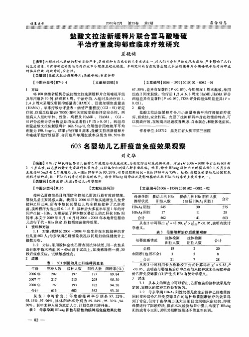 盐酸文拉法新缓释片联合富马酸喹硫平治疗重度抑郁症临床疗效研究