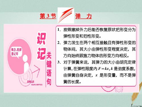 新教科版高中物理必修一课件：2.3弹力 (共41张PPT)