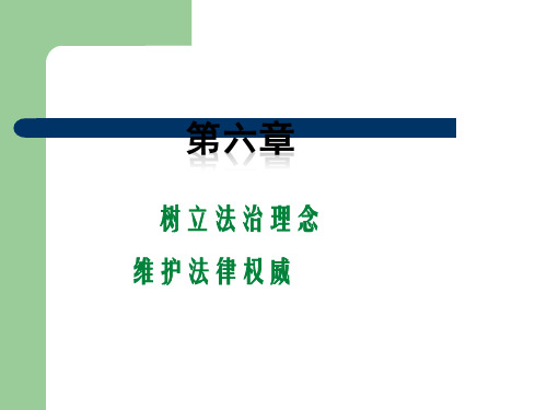 思想道德修养与法律基础第六章第二专题