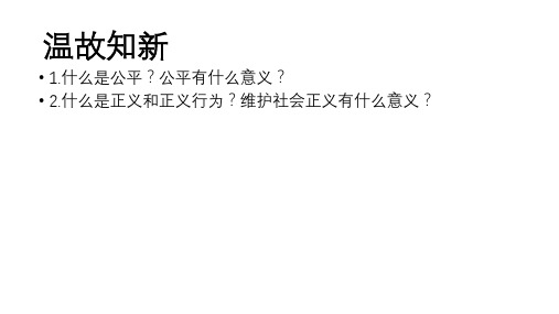 人教版道德与法治八年级下册8.2公平正义的守护课件(共40张PPT)