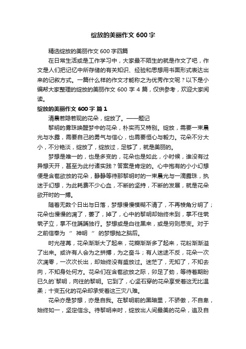 绽放的美丽作文600字