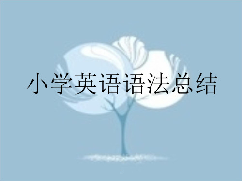 小学英语语法讲解、练习及答案ppt课件